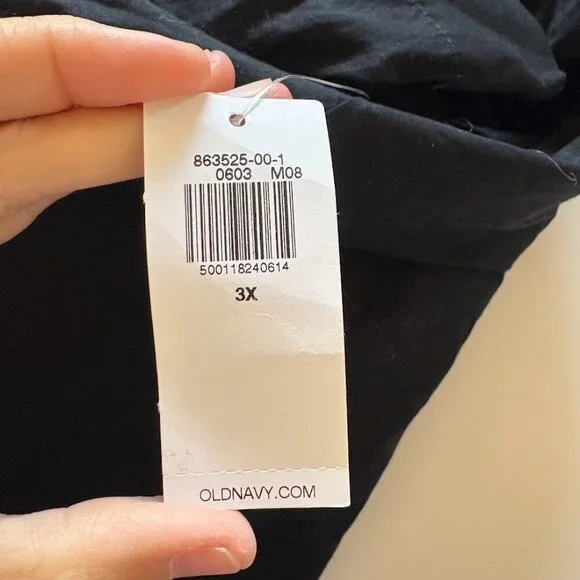 NWT Old Navy Mini Shirt Dress Black 100% Cotton - Picture 7 of 11